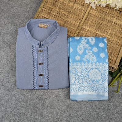 Picture of Premium Couple Set (Panjabi, Katan Saree)