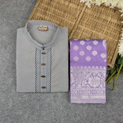 Picture of Premium Couple Set (Panjabi, Katan Saree)