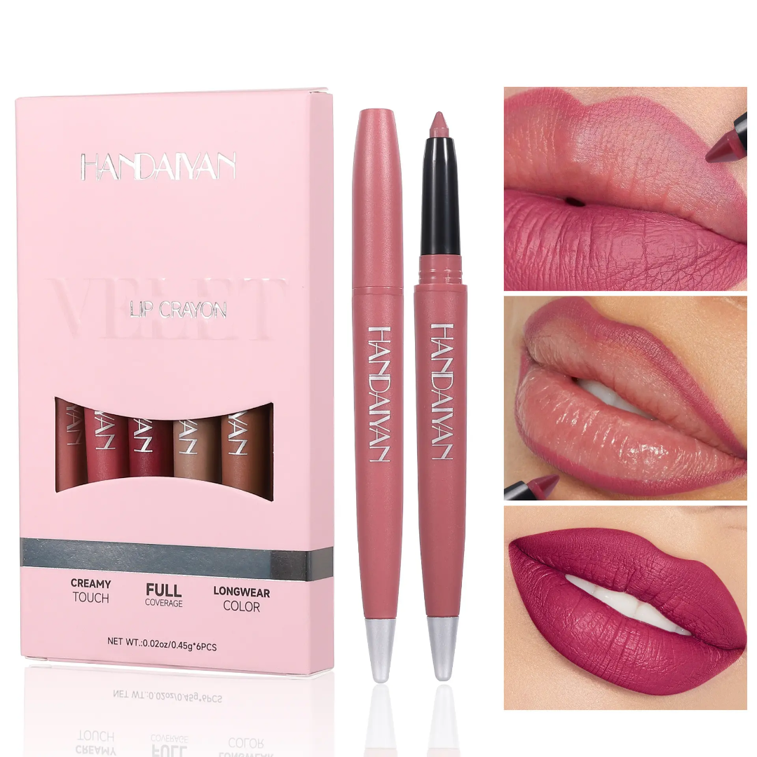 Picture of Handaiyan Velvet Lip Crayon Set – Creamy Touch, Full Coverage, Longwear Color (6PCS)