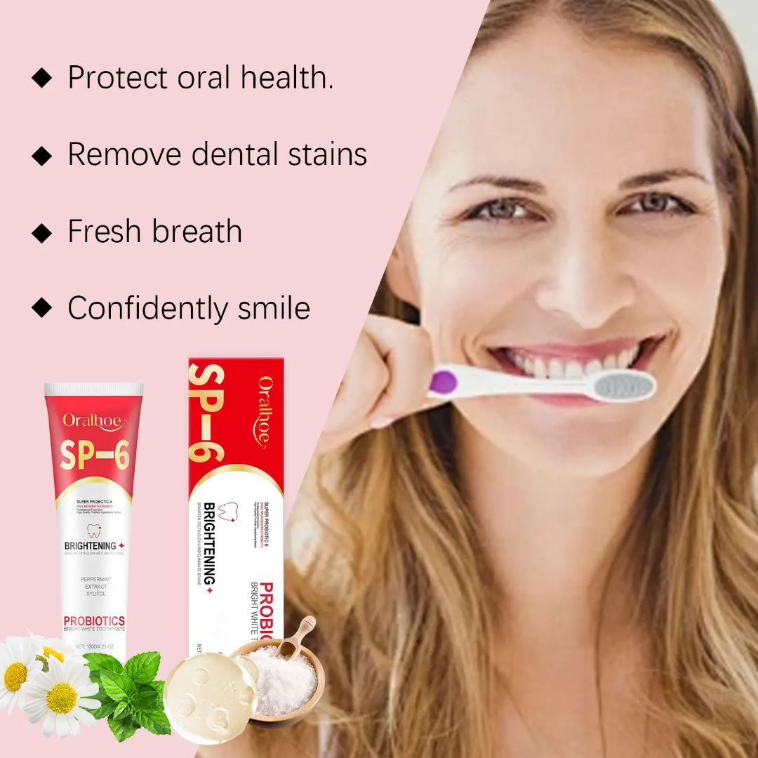 Picture of Oralhoe SP-6 Brightening + PROBIOTICS Bright White Toothpaste