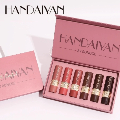 Picture of Handaiyan by Rongge Matte Lipstick Set – 6PCS Long-lasting Velvet Lipsticks