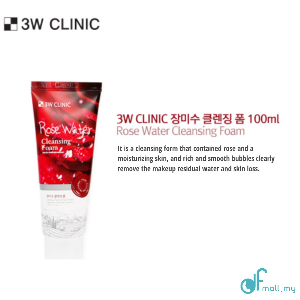 Picture of 3W Clinic Rose Water Foam Cleansing 100ml - Face Wash