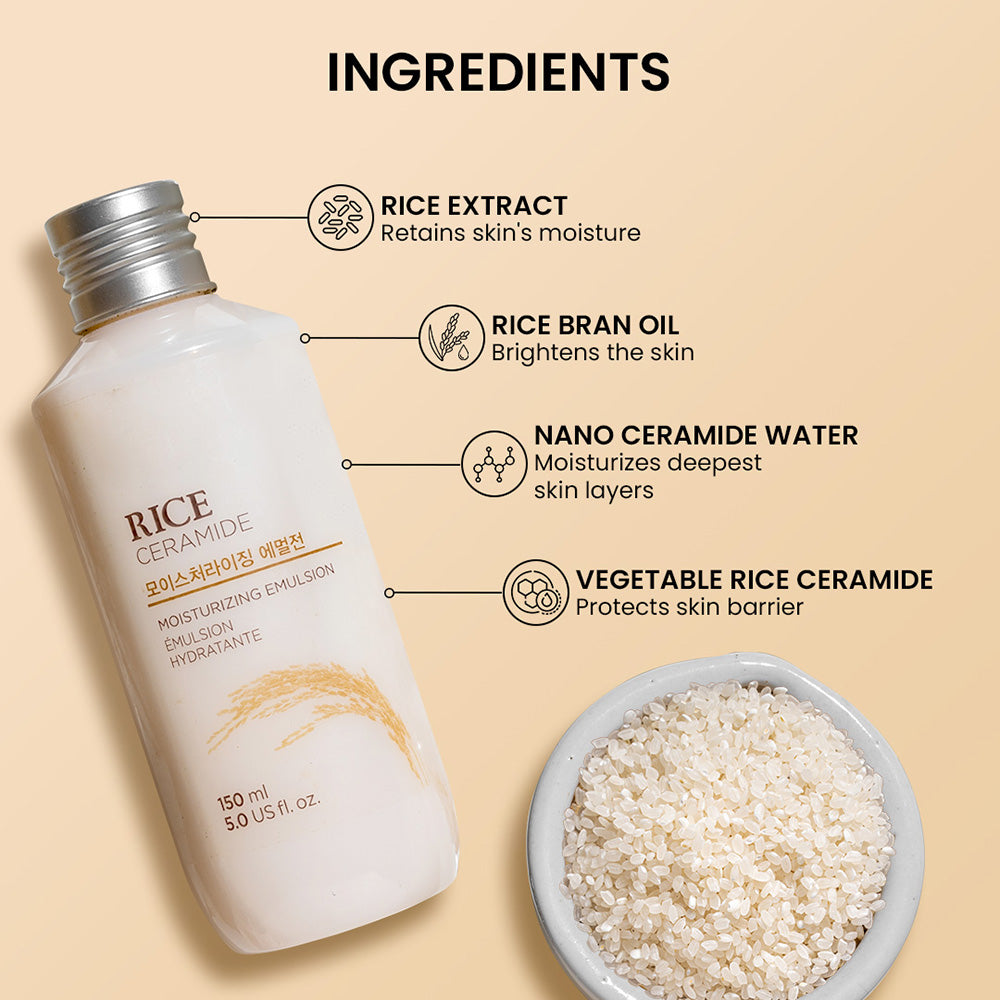 Picture of The Face Shop Rice & Ceramide Moisturizing Face Toner Lotion (Korea) - 150ml
