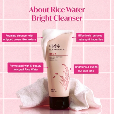 Picture of Rice Water Bright Cleansing Foam 100ml | Face Wash for Glowing Skin, Korean Skin Care Products, For All Skin Types