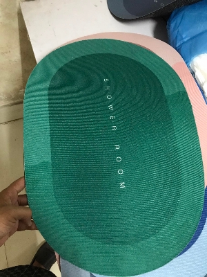 Picture of Super Absorbent Floor Mat, Memory Foam Bath Mat Absorbent Super Cozy Soft Strong Non-Slip Pvc Bathroom Rug Easy to Clean