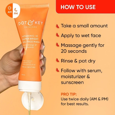 Picture of Dot & Key Vitamin C + E Super Bright Gel Face Wash (100ml)
