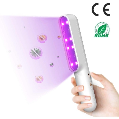 Picture of Ultraviolet Disinfection Lamp Portable UV Light Sanitizer Wand, DIHOOM LED UV-C Light for Sterilizer, Home, Travel Personal Items, Bedding, Washroom Disinfecting - 1 Piece ( Pink )