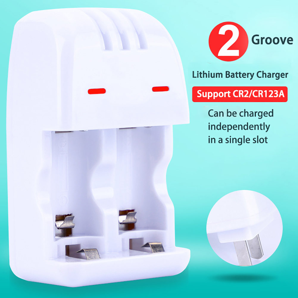 Picture of Doublepow K06 Intelligent Quick Charger For Rechargeable 3V CR123A & CR2 Rechargeable Lithium Battery - 1 Piece ( White )