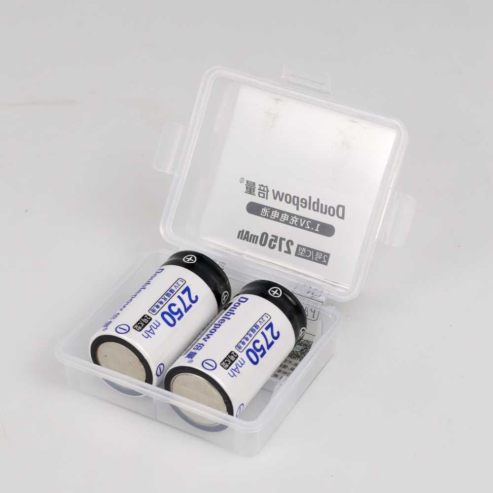 Picture of Doublepow C Size 1.2V 2750mAh Ni-Cd (AM2/MN1400/E93/LR14N/R14/UM2/HR14/LR15/U7522/KC) High Capacity Rechargeable Battery Pack - 2 Pieces ( Black )