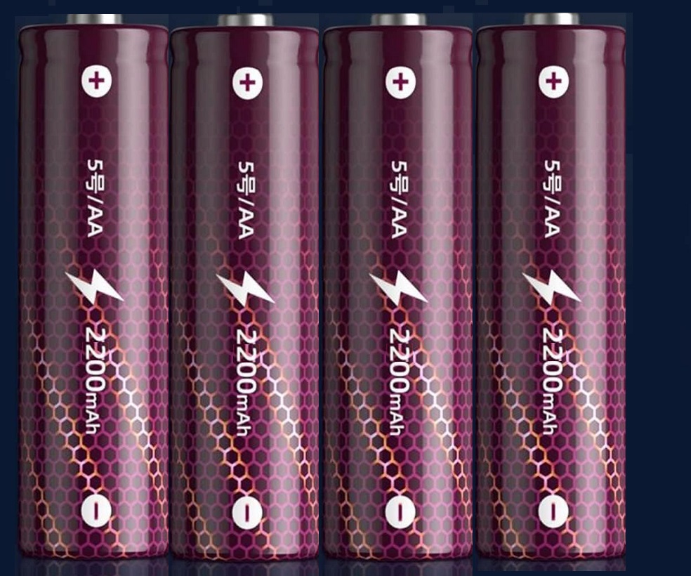 Picture of Doublepow AA Size 1.2V 2200mAh Ni-MH High Performance Rechargeable Battery for Toys, Household DC Electronics Devices - 4 Pieces (Charger not included) ( Maroon )