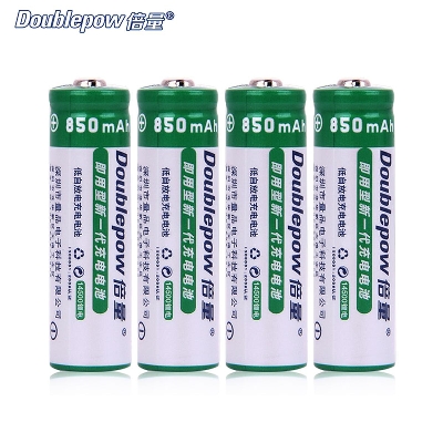 Picture of Doublepow 14500 3.7V 850mAh AA Size Rechargeable Lithium-ion Battery - 4 Pieces Pack (No battery charger included) ( Green )