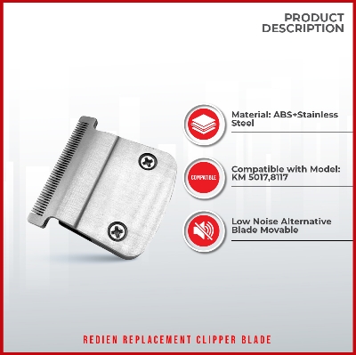Picture of Redien Replacement Clipper Blade for KM-5017 low noise Alternative Blade - 1 Piece (only Blade)
