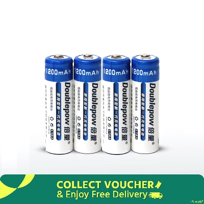 Picture of Doublepow AA Size 1.2V 1200mAh Ni-MH Rechargeable Battery with 1200 Cycle (Pack of 4) (No Battery Charger Included) ( Blue )