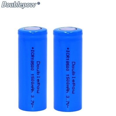 Picture of Doublepow ICR 18650 3.7V 1500mAh Flat head lithium ion rechargeable battery -2piece ( Blue )
