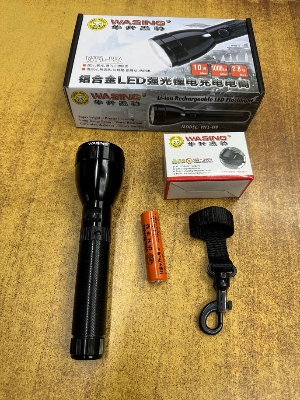 Picture of WASING WFL- H9 10W High Power Explosion-Proof Aluminum Alloy Rechargeable LED Torch Light - 1 piece ( Black )