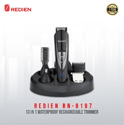 Picture of REDIEN RN-8197 13in1 Waterproof Rechargeable Smart Trimmer with LED Display - 1 piece ( Black )