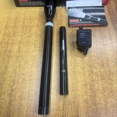 Picture of REEON RN105 Rechargeable Long Torch Light For Outdoor Use - 1 Piece ( Black )
