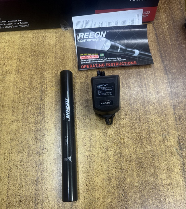 Picture of REEON RN105 Rechargeable Long Torch Light For Outdoor Use - 1 Piece ( Black )