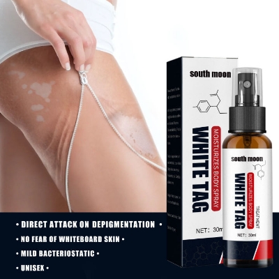 Picture of South Moon Vitiligo Treatment Spray Moisturizing Reduces White Spots Leukoplakia Disease Pigment Melanin Repair White Tag Care-30ml