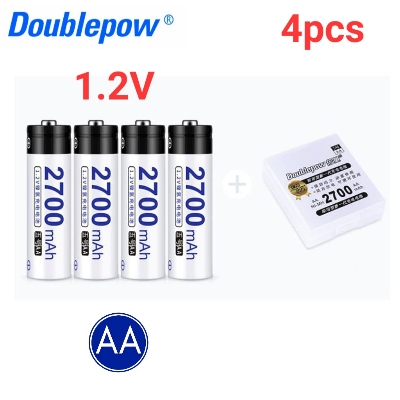 Picture of Doublepow AA Size 1.2V 2700mAh Ni-MH High Capacity Rechargeable Battery - 4 Pieces ( Multicolor )