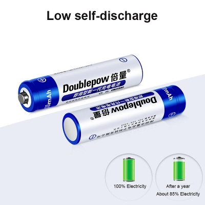 Picture of Doublepow AAA (R03) Size 1.2V 900mAh Rechargeable Battery - 4 Pieces (No Battery Charger Included) ( Blue )