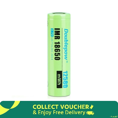 Picture of Doublepow 18650 3.7V 12580mWh High Capacity Lithium ion Rechargeable Li-ion Battery (Flat Top) - 1 piece ( Green )