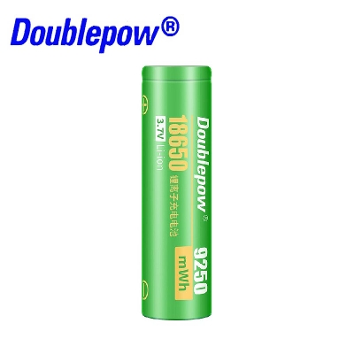 Picture of Doublepow 18650 3.7V 9250mWh Lithium ion Rechargeable Battery - High-Energy Battery for Various Uses High-Capacity Power (Flat Top) - 1 piece ( Green )