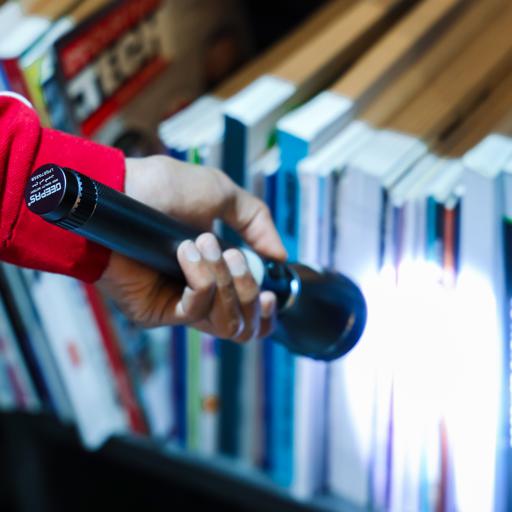 Picture of GEEPAS Original GFL3827N Rechargeable LED Flashlight (Torch Light Body Color : Grey), Portable & Lightweight | 18650 3.7V 3000mAh Li-ion Rechargeable Battery | 3hrs Working | Ideal for Indoor & Outdoor Activities | Powerful Torch - 1 Piece ( oxidation )