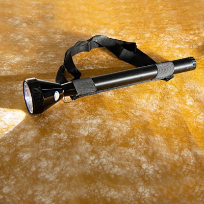 Picture of GEEPAS  GFL4653N Rechargeable LED Flashlight 470mm - LED Torch Light | 5D Battery | Long Distance Range with Big Reflector | Powerful Torch for Indoor & Outdoor Activities - 1 Piece ( Black )