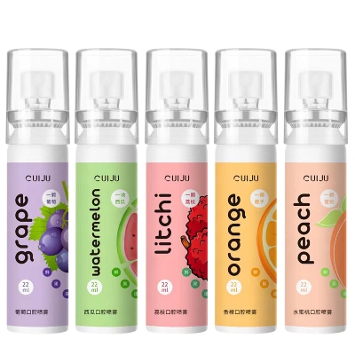 Picture of Fresh Oral Spray Fruit Flavour Fresh Breath Spray Portable Refreshing Cool Fresh Breath Oral Odor Remover Fights Bad Breath