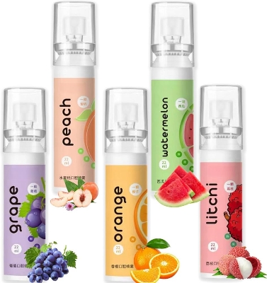 Picture of Fresh Oral Spray Fruit Flavour Fresh Breath Spray Portable Refreshing Cool Fresh Breath Oral Odor Remover Fights Bad Breath