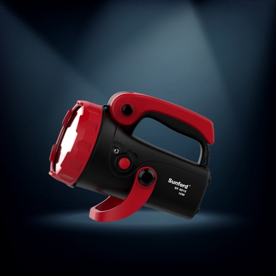 Picture of Outdoor Use Rechargeable 10W LED Search Light / Flashlight Sunford SF-8810 - 1 Piece ( Black )