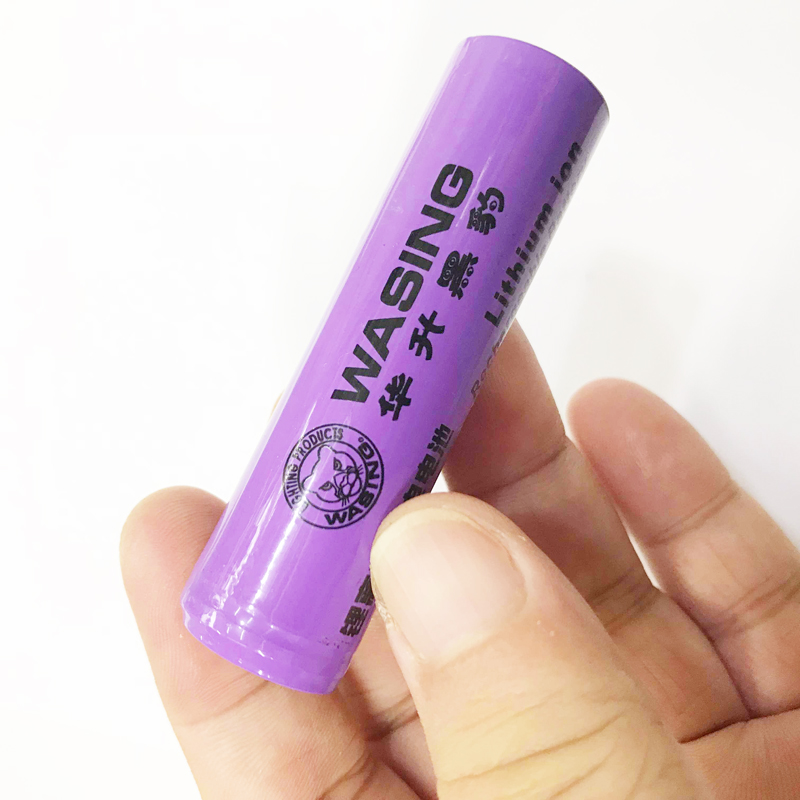 Picture of WASING 18650 3.7V 2300mAh High Capacity Rechargeable Lithium-ion Battery (Point Top) -  1 piece ( Purple )