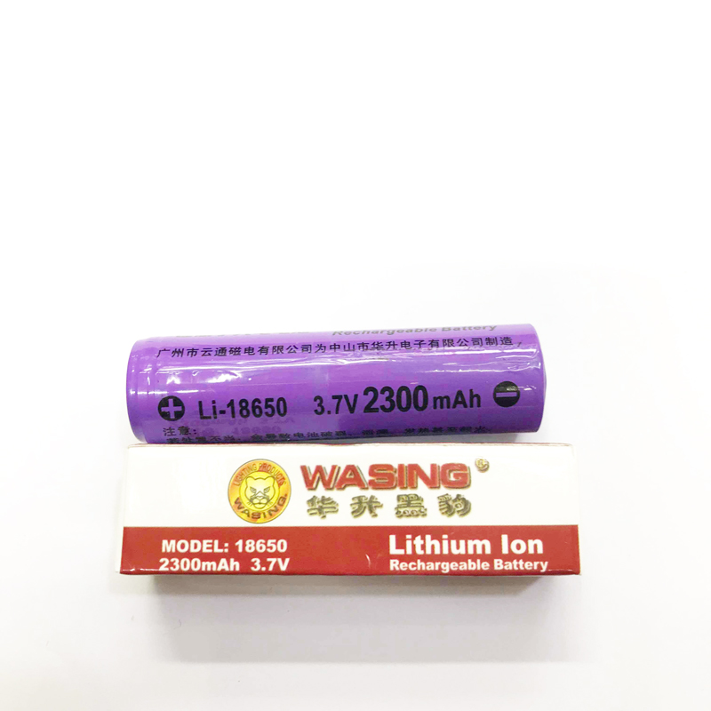 Picture of WASING 18650 3.7V 2300mAh High Capacity Rechargeable Lithium-ion Battery (Point Top) -  1 piece ( Purple )