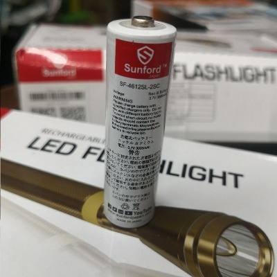 Picture of Sunford 18650 3.7V 3000mAh Lithium ion battery for flashlight, Toys, Mini Hand Fan (Point Top) - 1 Piece ( White )