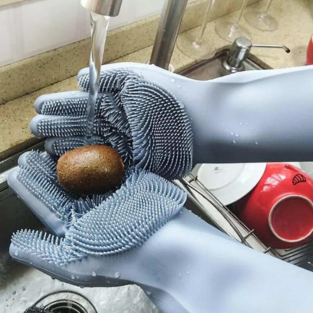 Picture of High Quality Silicone Dish Washing Kitchen Hand Gloves