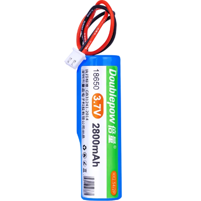 Picture of Doublepow 18650 3.7V  2800mAh High Capacity Li-ion Rechargeable Lithium Battery Pack with HX2.54 Cable Connector with BMS - 1 Piece ( Blue )