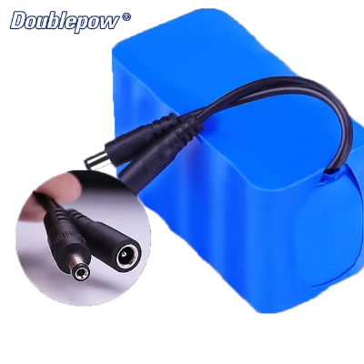 Picture of Doublepow PCB Protected 12V  3x18650  2800mAh 3S3P Li ion Rechargeable Lithium Battery Pack with BMS and DC Input Connector - 1 Piece ( Blue )