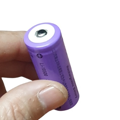 Picture of 18500 3.7V 1400mAh WASING Rechargeable Lithium ion Battery (Point Top) -1 piece ( Violet )