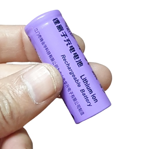 Picture of 18500 3.7V 1400mAh WASING Rechargeable Lithium ion Battery (Point Top) -1 piece ( Violet )