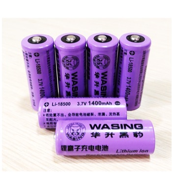 Picture of 18500 3.7V 1400mAh WASING Rechargeable Lithium ion Battery (Point Top) -1 piece ( Violet )