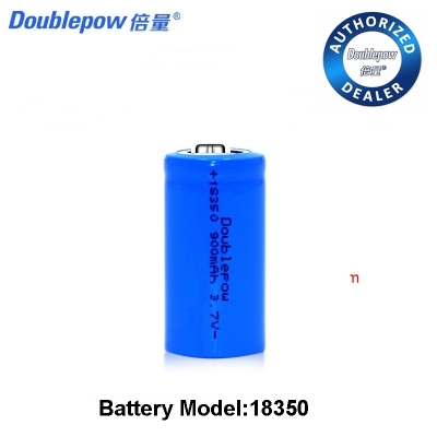 Picture of Doublepow ICR 18350 3.7V 900mAh Li-ion Rechargeable Battery with (Point Top)- 1 piece ( Blue )