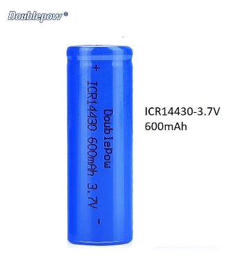 Picture of Doublepow 14430 3.7V 600mAh Rechargeable Li-ion Battery for Toys, Power Tools, Factory, Consumer Electronics and Home Appliances (Flat Top) - 1 piece ( Blue )