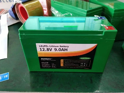 Picture of Doublepow 12.8V-9Ah 4S Lithium Iron Phosphate (LiFePO4) Battery with 2000 Cycles for Mini Solar System, DC Solar Fan, Solar Light & Computer Latest Model UPS (600VA max) - 1 Piece ( Green )