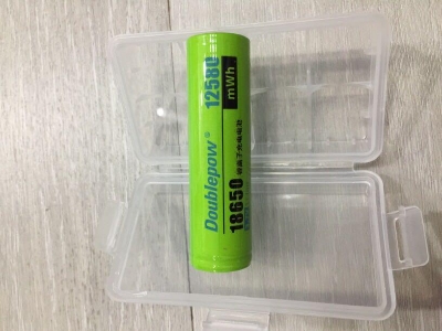 Picture of Doublepow 18650 3.7V 12580mWh High Capacity Lithium-ion Rechargeable Li-ion Battery (Point Top) - 1 Piece ( Green )