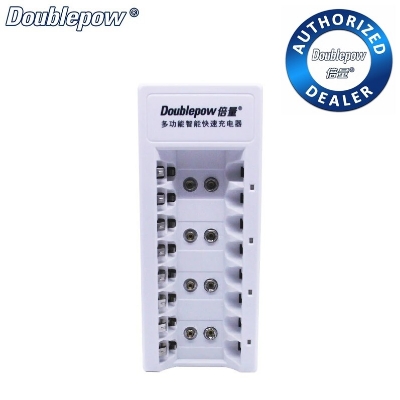 Picture of Doublepow  DP-K08 8-Slot Multifunctional Intelligent Fast Charger with Full Charge Indication System For 1.2V AAA/AA Size & Rechargeable 9V Batteries - 1 piece ( White )