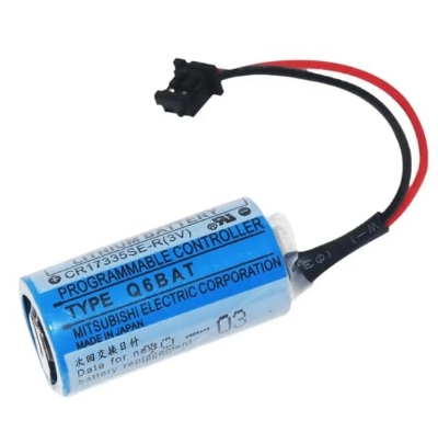 Picture of Mitsubishi Q6BAT - CR17335SE-R (3V) - PLC Lithium Battery - 1 Piece ( Blue )