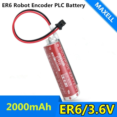 Picture of ER6C 3.6V AA Size Super Lithium Battery with Wire - 1 Piece ( Red )