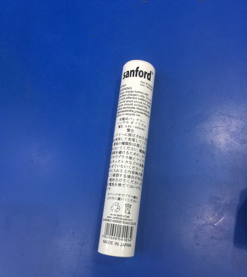 Picture of sanford 3.6V 1900mAh 3SC Size (1pc) Rechargeable Nickel Cadmium (Ni-Cd) Battery for Torchlight/Flashlight - 1 Piece ( White )