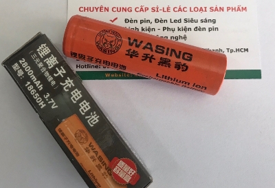 Picture of WASING 18650 3.7V 2800mAh High Capacity Rechargeable Lithium ion Battery (Point Top) - 1 piece ( Orange )